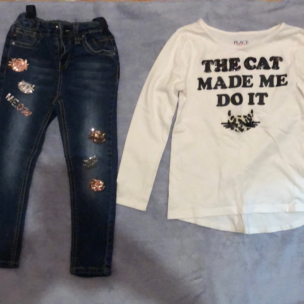 2 piece jean/shirt set